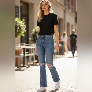 Hollister curvy high rise vintage flare soft stretch jeans size 31 Long